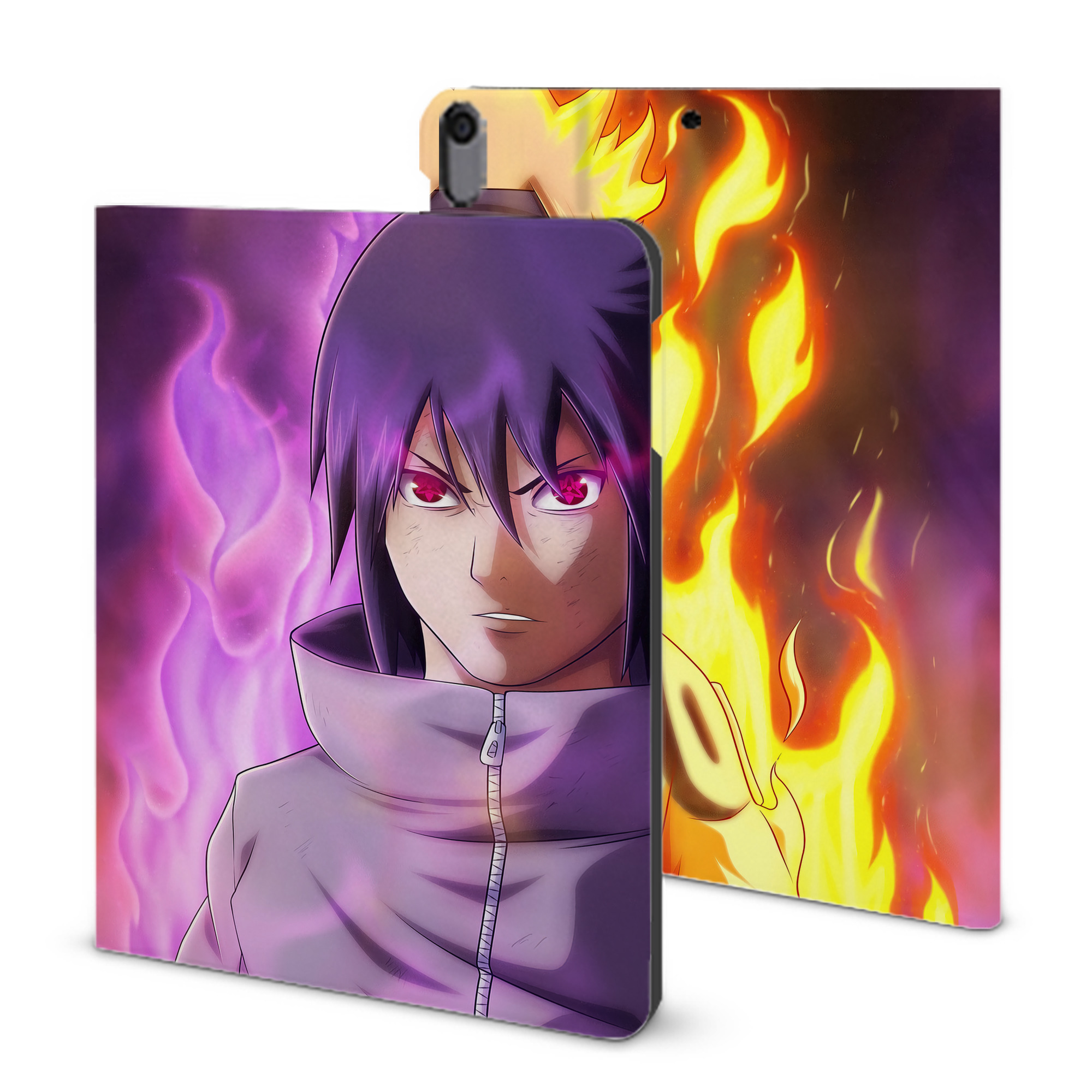（画像用） NARUTO -ナルト- NARUTO -ナルト- 疾風伝 IPad ケース ブック型 PUレザー TPU 耐衝撃 軽量 薄型 ペン収納なし 全面保護 IPad 各モデル対応